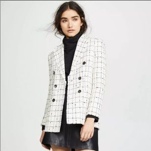 NWT Rebecca Taylor Plaid Tweed Chanel Style Blazer Size 8